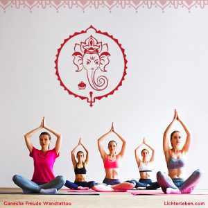 Ganesha Wandtattoo Yogastudio