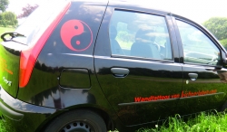 Yin Yang Autoaufkleber rot gibts im Shop von Lichterleben.com