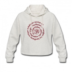 Yoga Design Mantra Cropped Hoodie