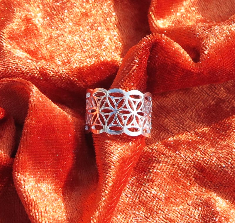 Blume des Lebens Ring silber
