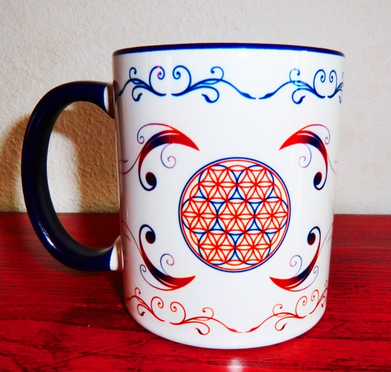 Blume des Lebens Tasse