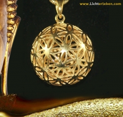 Kugel ''Blume des Lebens'' 925er Silber vergoldet