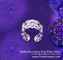 Blume des Lebens Ring echt silber