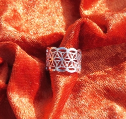 Blume des Lebens Ring silber