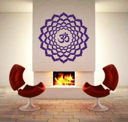 Kronenchakra Sahasrara als Wandtattoo