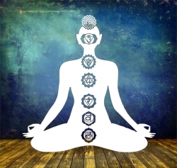 Chakra Buddha Werbetafel