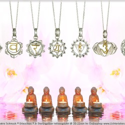 Chakren Kettenanhänger in Gold und Silber