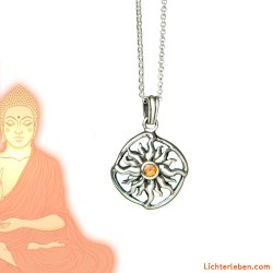 Sonnenrad mit Saphir Silber