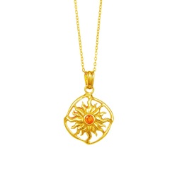 Sonnerad mit Saphir Gold