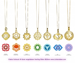 Chakra Anhänger vergoldet 18 Karat Gold