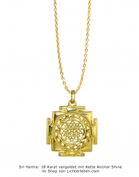 Sri Yantra Anhänger vergoldet