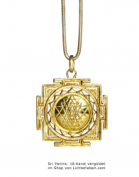 Sri Yantra Anhänger vergoldet