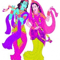 Krishna und Rama die Inkarnationen vom großen Gott Vishnu