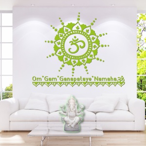 Ganesha Mantra Wandtattoo