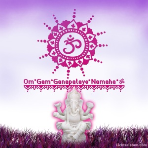Mantra Wandaufkleber Ganesha