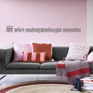 Wandaufkleber für Lakshmi Hindu-Mantra