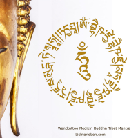 Medizin Buddha Mantra Wandtattoo