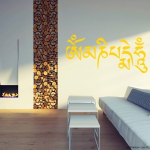 OM Mani Padme Hum-tibetisches Mantra als Wandtattoo