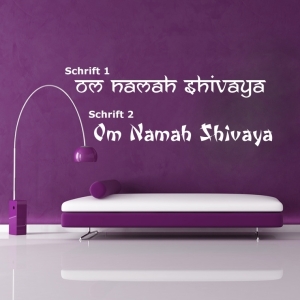 OM Namah Shivaya in 2 Schriftvarianten