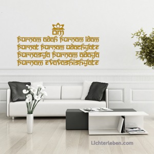 Mantra Wandtattoo Purnam Mantra  Fülle Mantra