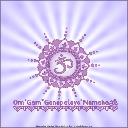 Ganesha Mantra Wandtattoo