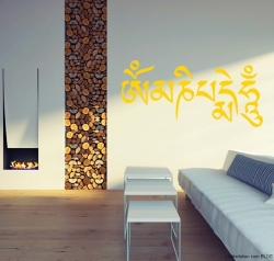 OM Mani Padme Hum-tibetisches Mantra als Wandtattoo