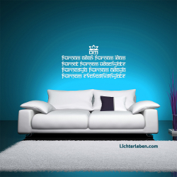 Mantra Wandtattoo Purnam Mantra  Fülle Mantra