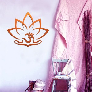 Om Zeichen Lotus onFire Wandtattoo
