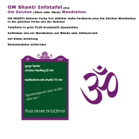 OM Shanti Infotafel für aktuelle Infos im Yoga Studio