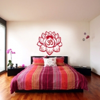 Wandtattoo Lotusblüte mit OM Symbol
