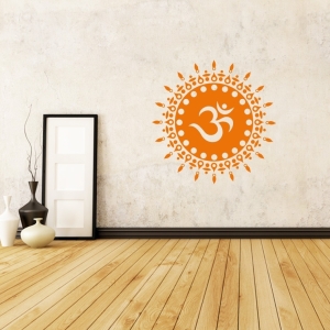 OM Sonne in orange als Wandtattoo