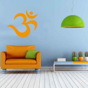 Om Symbol als Wandtattoo orange