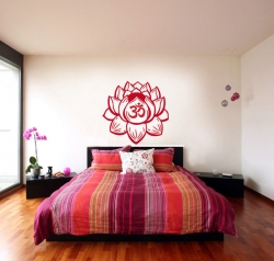 Wandtattoo Lotusblüte mit OM Symbol