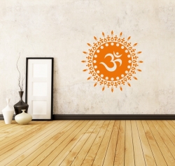 OM Sonne in orange als Wandtattoo