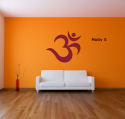 Om Symbol als Wandtattoo dunkelrot