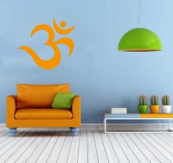 Om Symbol als Wandtattoo orange