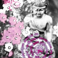 Buddha Deko für Wandbild Tryambakam Mantra