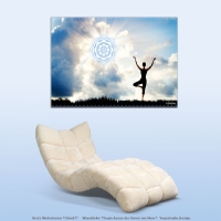 Wanddeko Yoga Baum Asana mit Licht