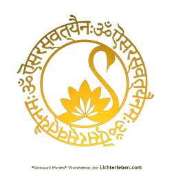 Saraswati Yoga Wandtattoo