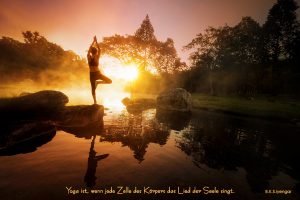 B.K.S.Iyengar Yogaspruch Glücklich Wohnen