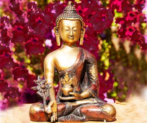 Medizin Buddha Statue Messing 