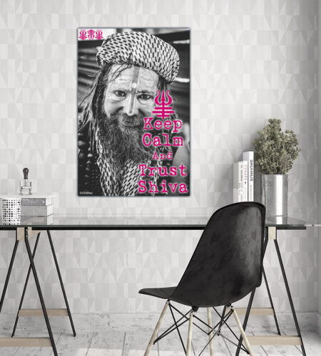 YOGA GURU WANDBILD TRUST SHIVA WANDDEKO