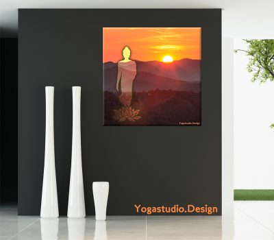Wanddekobild Buddha Sunset