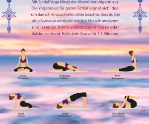 Yoga Poster für den guten Yogischlaf