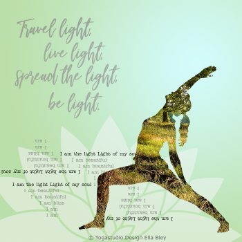 Yoga Asana Wandbild Sei das Licht