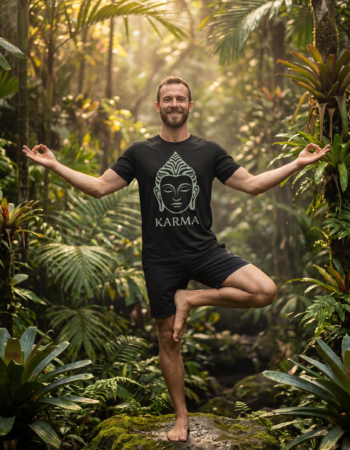 Buddhakopf Karma Sage Green Yoga Art
