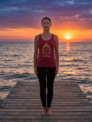 Buddhakopf Karma Organic Nature Gold Art