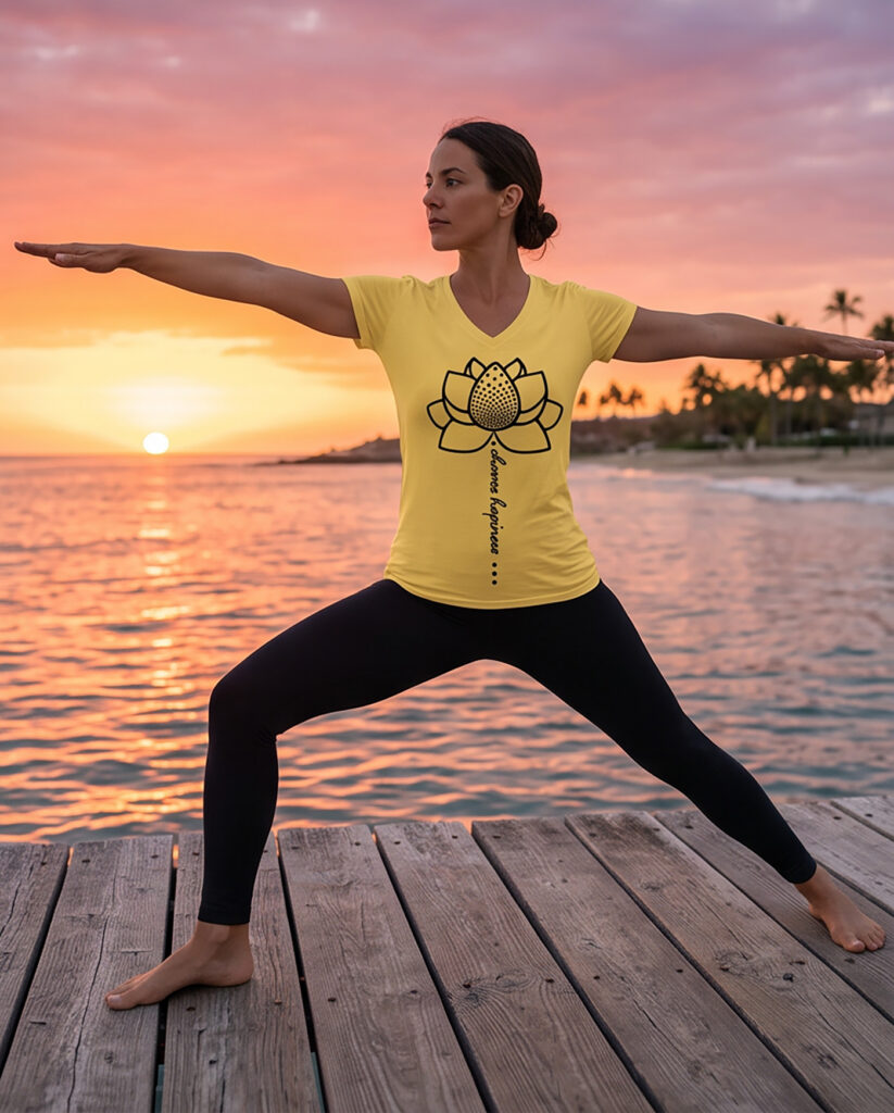 Lotusherz Shanti Soham Earth Brown Yoga - Frauen Premium Bio T-Shirt