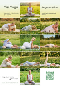 Hol dir den kostenlosen Yin Yoga Praxis-Guide als PDF. 12 sanfte Übungen mit der Yogarolle & Mantras für tiefe Entspannung zuhause. Jetzt herunterladen!