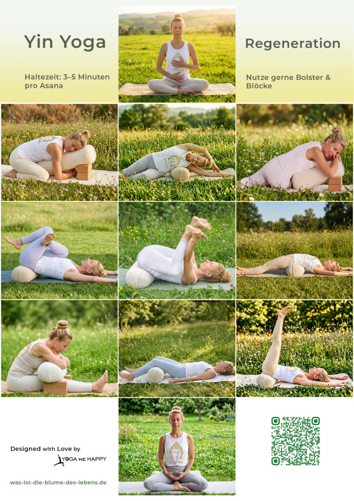 Hol dir den kostenlosen Yin Yoga Praxis-Guide als PDF. 12 sanfte Übungen mit der Yogarolle & Mantras für tiefe Entspannung zuhause. Jetzt herunterladen!